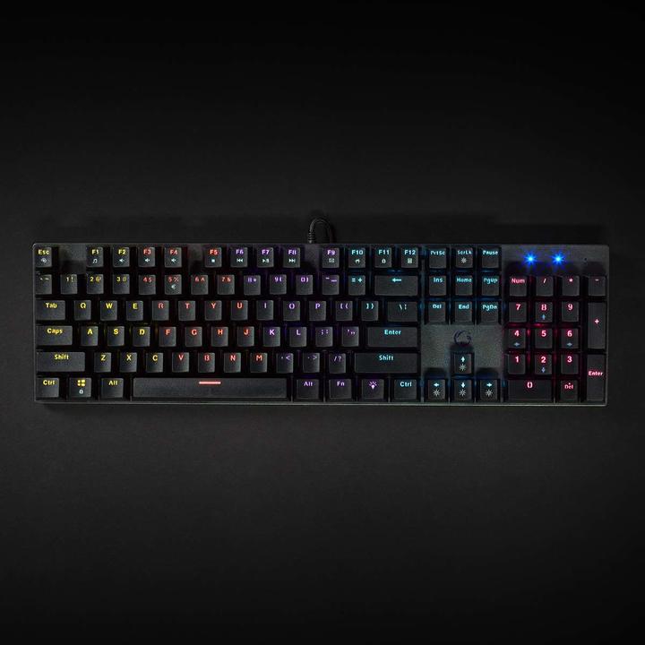 Produktbild Nedis Wired Gaming Keyboard USB Type-A Mechanische Tasten LED QWERTY US-Layout Stromversorgung über (Eng. Int., Kabelgebunden)