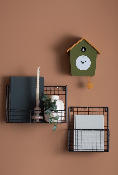 Productafbeelding Karlsson Wandklok Cuckoo Light - Legergroen - 23x10.5x26.4cm - Wandklok Scandinavisch