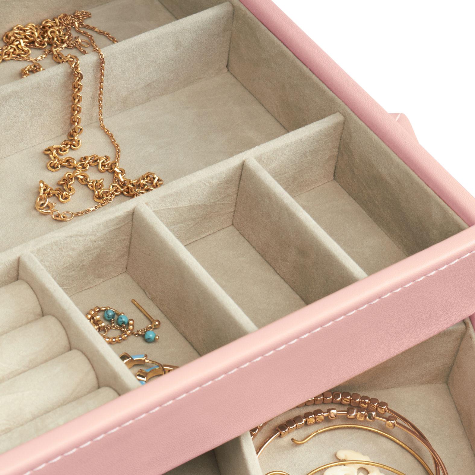 Thumbnail - Cimi, Uhrenbox + Schmuckaufbewahrung, Gillian Jones - Multilayer Jewelry Box - Cream - Rosa, Rosa