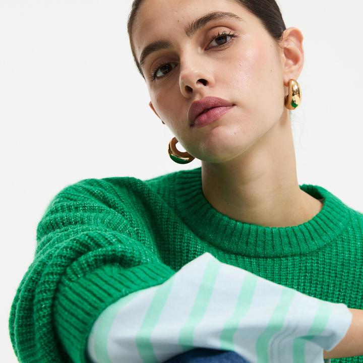 Produktbild La Redoute Collections Pullover mit Rundhalsausschnitt aus flauschigem Grobstrick (L)