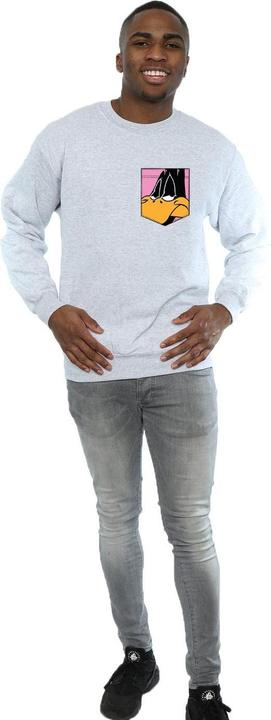 Produktbild Looney Tunes Daffy Duck Face Faux Pocket Sweatshirt (3XL)