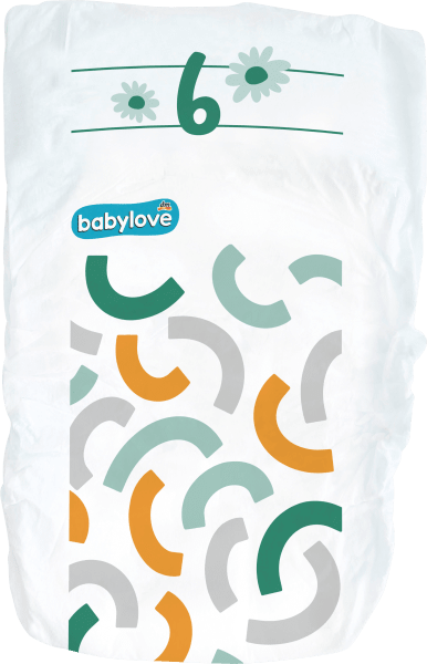 Immagine prodotto dm babylove Premium-Windeln (Dimensione 6, Pacco trasportabile, 32 Pezzo/i)