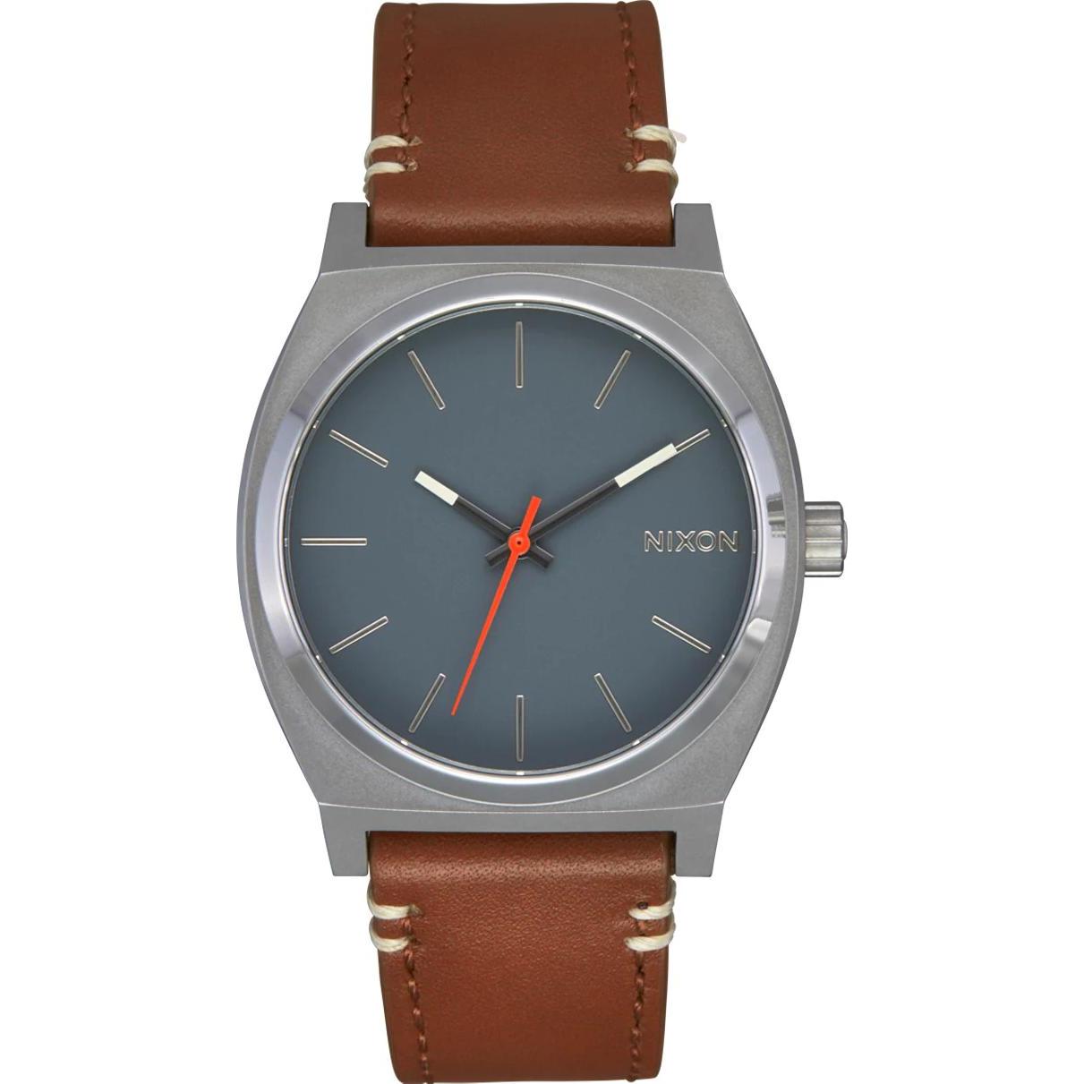 Nixon, Armbanduhr, Time Teller Leather, Grau, (38.50 mm)
