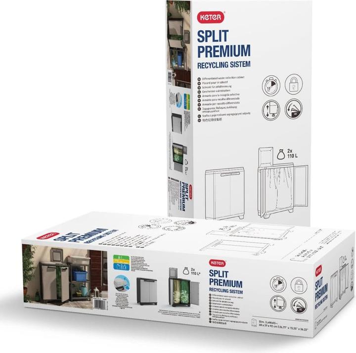Produktbild Keter Recyclingschrank Split Premium (220 l)