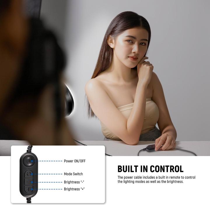 Actual product image Neewer BR60 5" clip-on ring light / desk stand (Ring light)