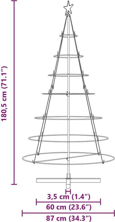 Produktbild vidaXL Weihnachtsdeko (180.50 cm)