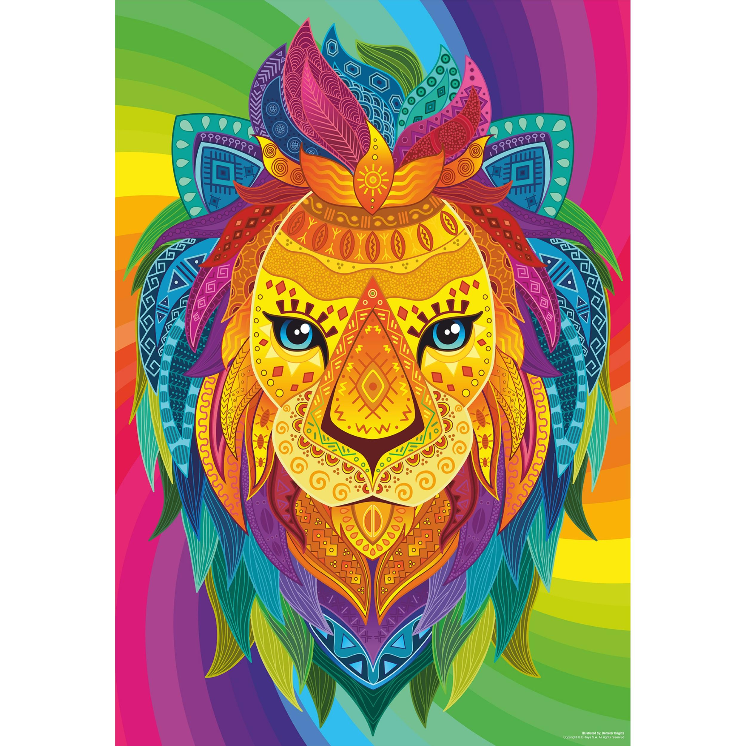 Thumbnail - D-Toys Puzzle 1000 pieces - Demeter Brigi - Abstract Lion (1000 Teile)