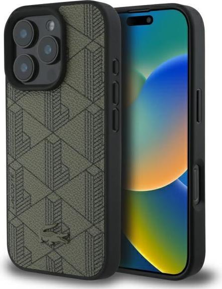Image du produit Lacoste LCHMP16LPBSB iPhone 16 Pro 6.3" khaki hardcase Blend Monogram MagSafe (Apple iPhone 16 Pro)