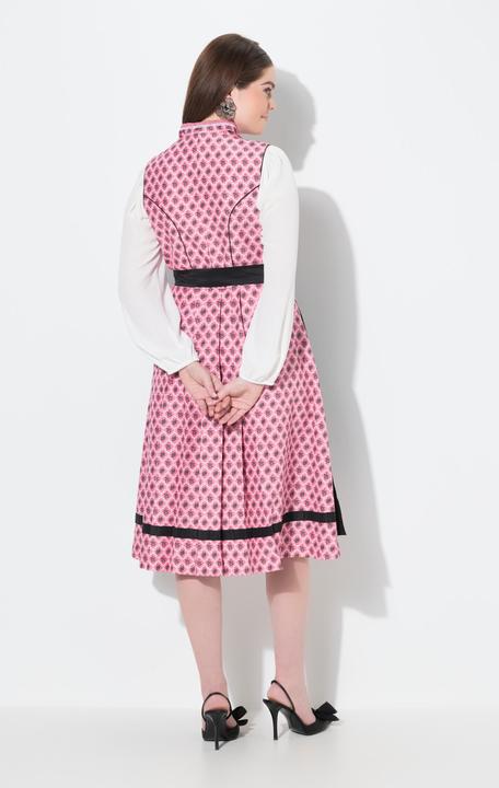 Actual product image Ulla Popken Ornamental Print Goblet Collar Dirndl (62)