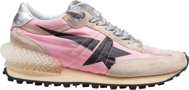 Actual product image Golden Goose sneakers running marathon in suede and nylon color pink, gold and silver (36)
