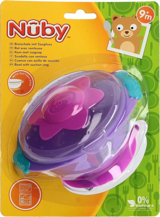Image du produit Nuby Bol à purée avec couvercle et pied aspirant