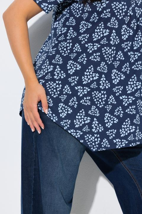 Actual product image Ulla Popken Dot Heart Pointed Hem Tee (60)