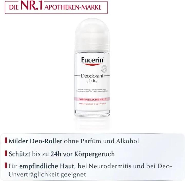Produktbild Eucerin Deodorant 24h (Roll-on, 50 ml)