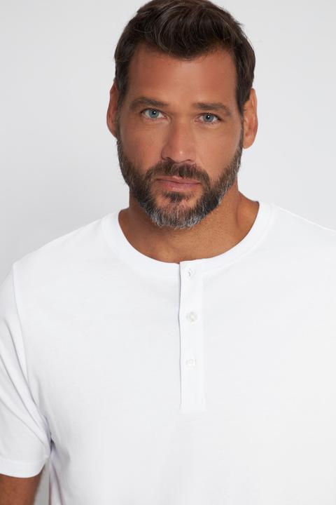 Produktbild JP1880 Henley, Basic, Knopfleiste, Halbarm, bis 7 XL (XXL)