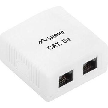 Thumbnail - Lanberg OU5-0002-W Steckdose RJ-45 Weiss, Netzwerk Zubehör