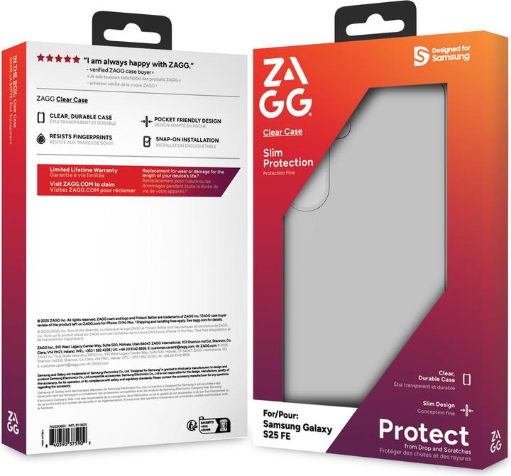 Actual product image Zagg Clear Protect Case For Galaxy S25 FE (Samsung Galaxy S25 FE)