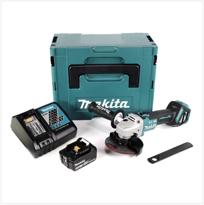 Actual product image Makita DGA 513 RF1J Battery angle grinder 18V 125mm Brushless + 1x battery 3.0Ah + charger + Makpac (125 mm)