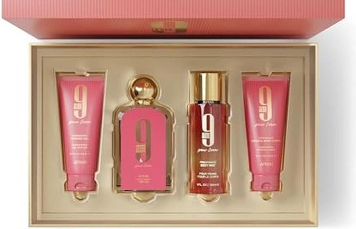 Actual product image Afnan 9 am Pour Femme EDP 100ml SG 100ml Bodyspray 150ml BL 100ml - Pack of 4 (Eau de parfum, 100 ml)