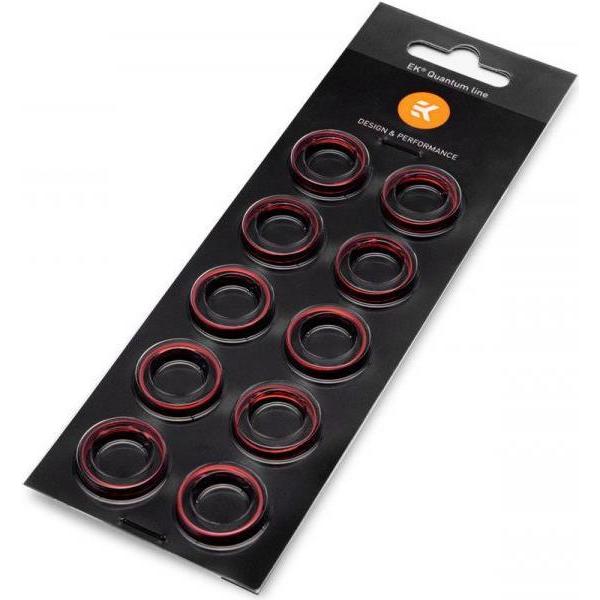 EKWB EK-Torque HTC-12 Farbring - 10er Pack, Wasserkühlung Anschluss, Rot