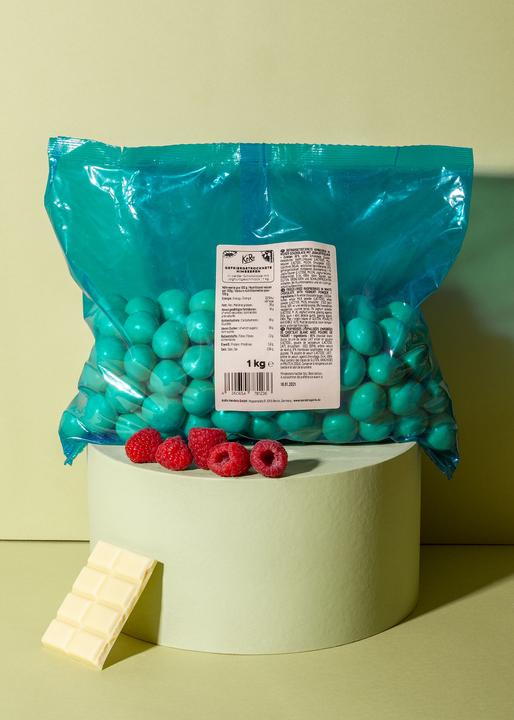 Produktbild KoRo Gefriergetrocknete Himbeeren in weisser Schokolade (1000 g)