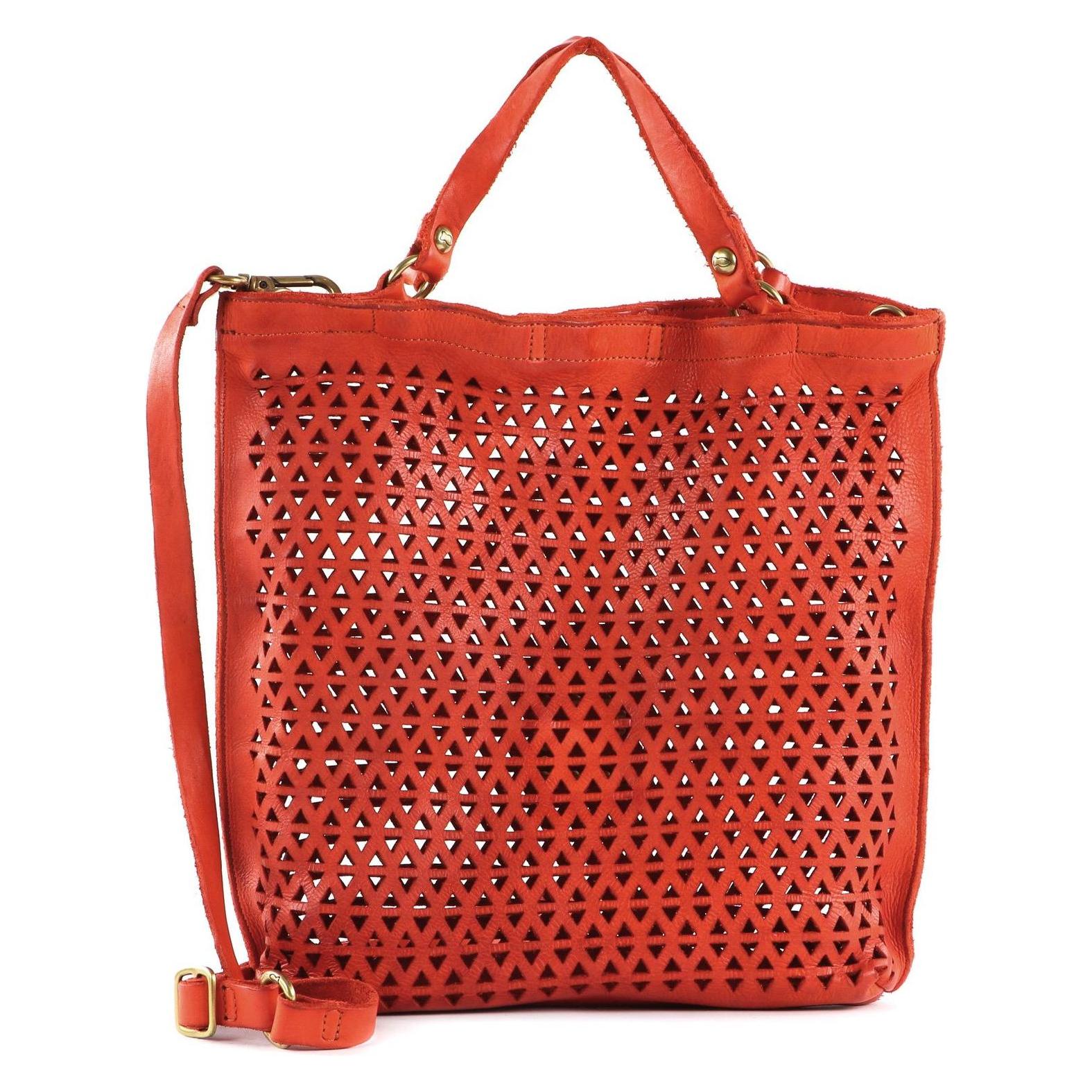 Campomaggi, Damen, Handtasche, Shopping Bag, Orange