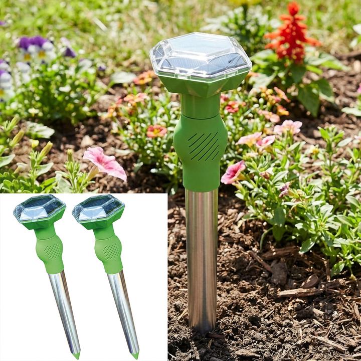 Isotronic 2er-Set Universal Ultraschall Hunde- und Katzenschreck, solarbetrieben