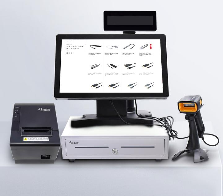 Produktbild equip Kassenschublade 4Schein-/8Münzfächer RJ11 POS weiss