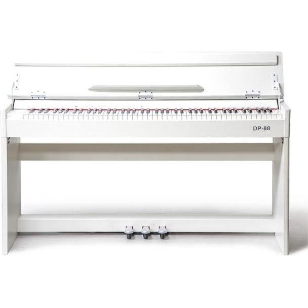 V-tone DP-88 WH weisses Digitalpiano mit Ständer (88 Chiavi), Tastiera elettronica, Bianco