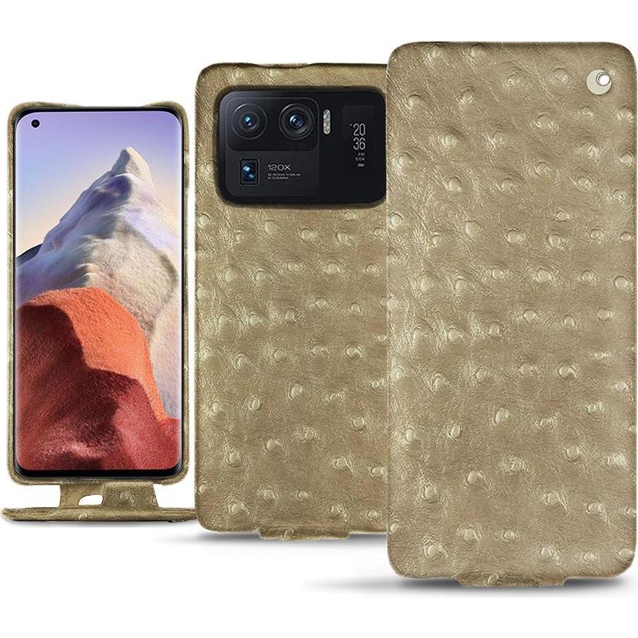Noreve Lederschutzhülle vertikal (Xiaomi Mi 11 Ultra), Smartphone Hülle, Beige