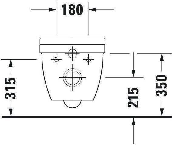 Image du produit Duravit WC sans rebord Starck 3 blanc mural 2527090000