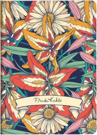 Actual product image Clairefontaine Frida Kahlo, Stapled nbk A5 32sh L ass. (AAA393, Lined, Hardcover)