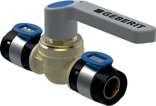 Geberit FlowFit ball valve with operating lever SiBr d25