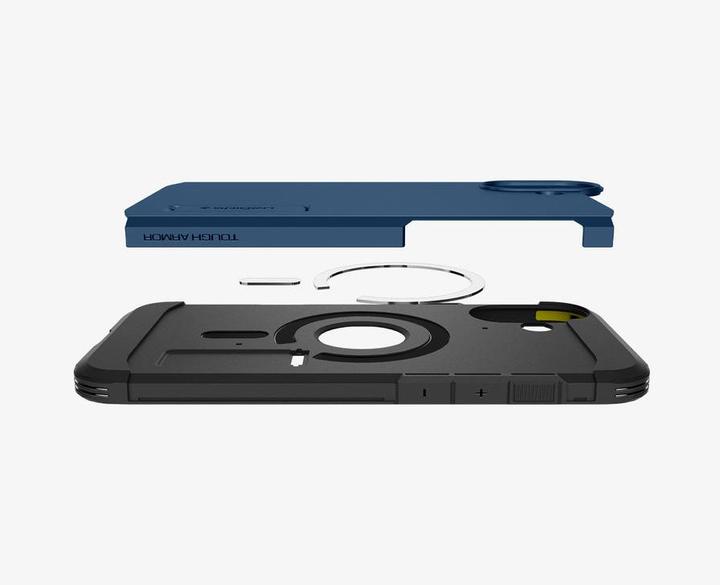Actual product image Spigen Tough Armor MAG iPhone 16 MagSafe navy blue ACS08217 (Apple iPhone 16)