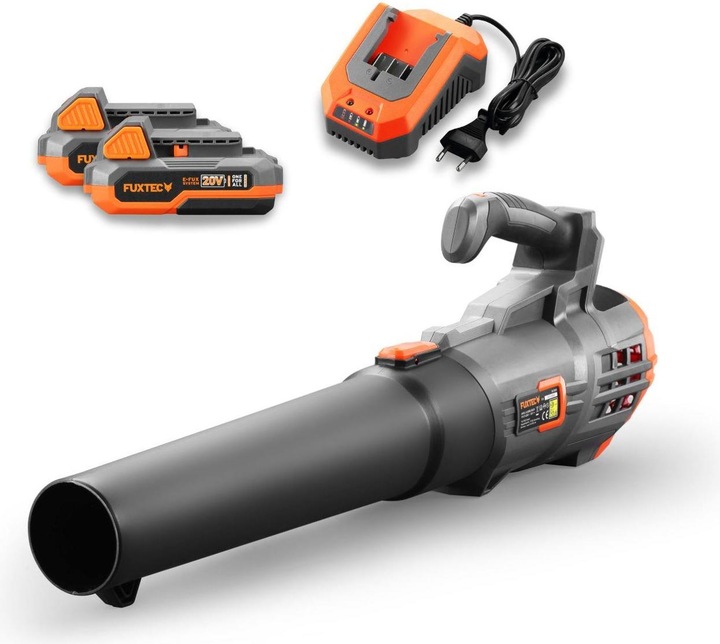 Fuxtec 20V Akku Laubbläser FX-E1LB20 SET 1 mit 2 x Akku 2Ah, 1 x Ladegerät 1A (Akkubetrieb, Laubsauger-& bläser)