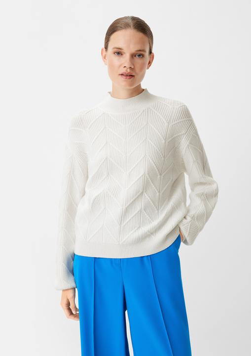 Produktbild Comma Strickpullover Softer Pullover mit Strickmuster (34)