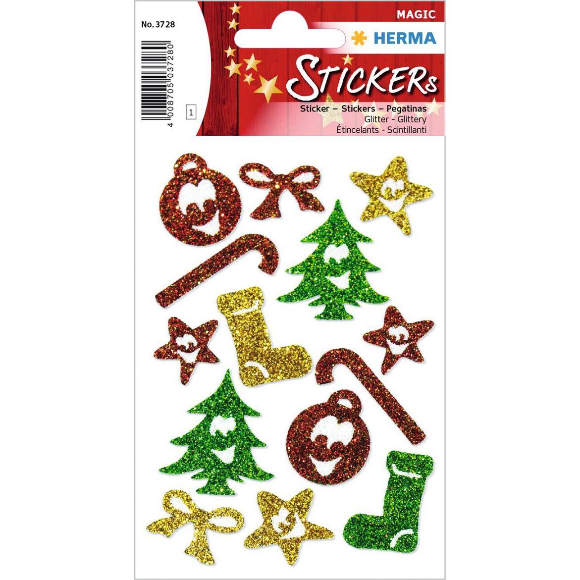 Herma, Sticker, Weihnachtssticker Christmas 1 Blatt à 14 Sticker