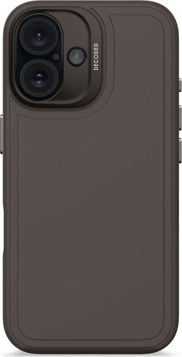 Image du produit Decoded Étui dorsal en silicone anti-microbien avec MagSafe pour iPhone 16 - Noir (Apple iPhone 16)