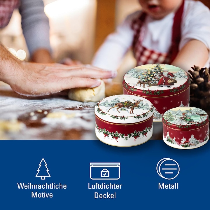Actual product image Villeroy & Boch Winter collage biscuit tin set (1.80 l)