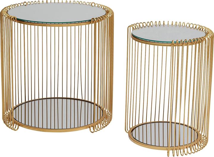 Image du produit Kare Design Beistelltisch Wire Double Brass (2/Set)