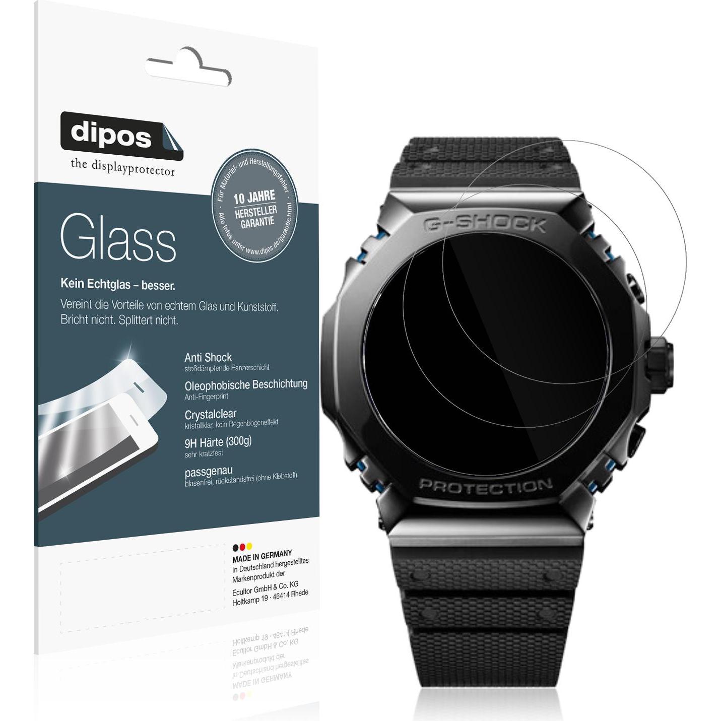 Dipos Anti-Shock Displayschutz 9H, Smartwatch Schutzfolie, Transparent