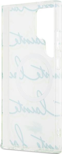 Actual product image Lacoste LCHMLUSCN S928 biały/white hardcase Double Layer Script (Samsung Galaxy S24 Ultra)