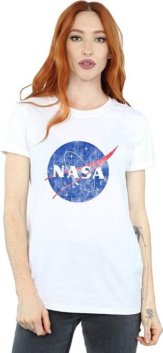 Immagine prodotto Nasa Maglietta Boyfriend in cotone con logo distressed Insignia Donna/Ladies (XL)
