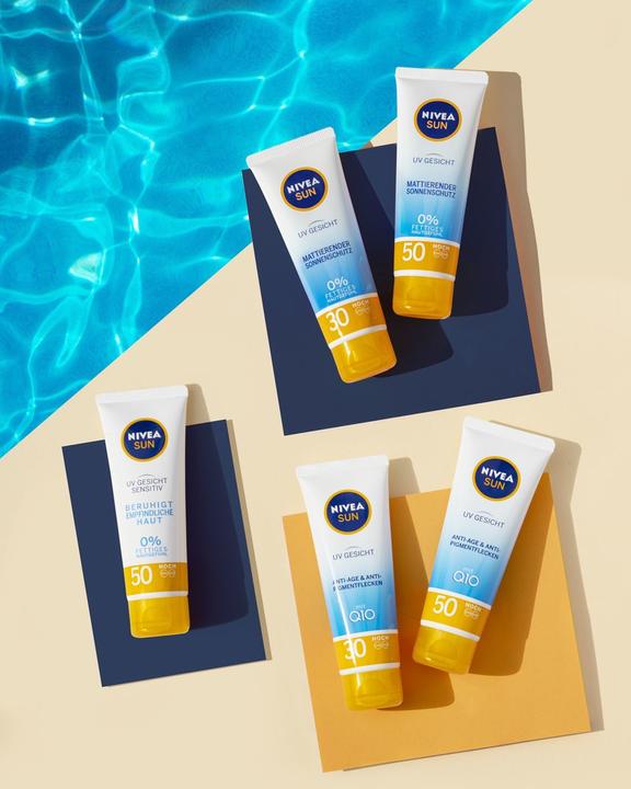 Immagine prodotto NIVEA Crema solare per il viso, lenisce le irritazioni, SPF 50+, 50 ml (Crema solare, SPF 50, 50 ml)