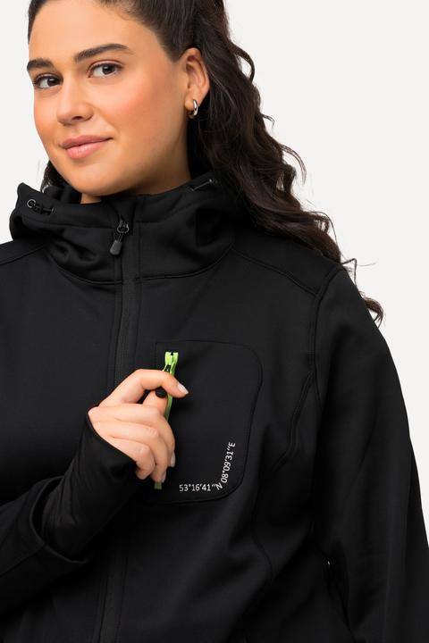 Image du produit Ulla Popken Veste en molleton HYPRAR, imprimé réfléchissant, capuche, passe-pouces intégrés (42, 44)