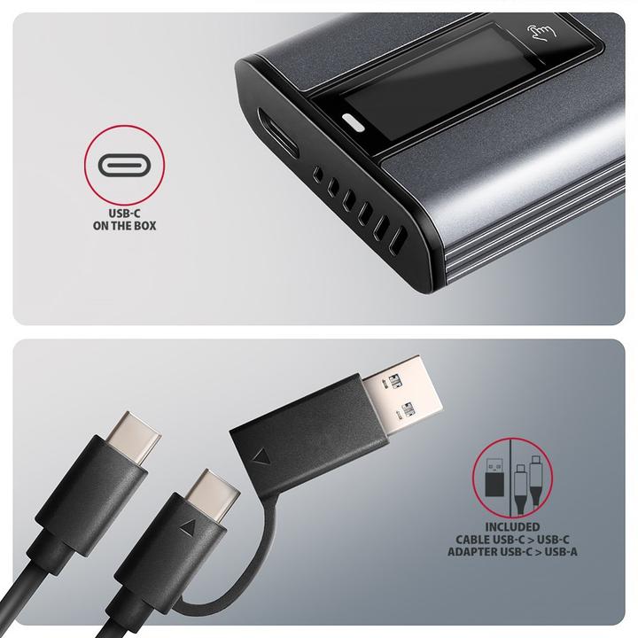 Produktbild Axagon Boitier externe USB-C 3.2 EEM2-SD2 - S-ATA/NVMe M.2 Type 2280 (Noir) (M.2)