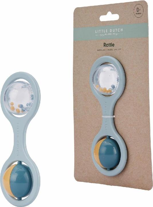 Actual product image Little Dutch Rattle ball blue
