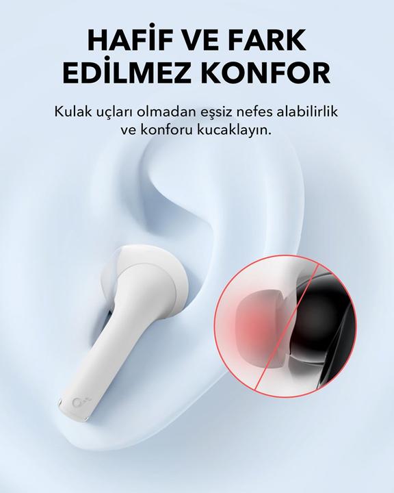 Immagine prodotto soundcore Słuchawki bezprzewodowe K20i Białe (Nessuna cancellazione del rumore, 6 h, Senza fili)