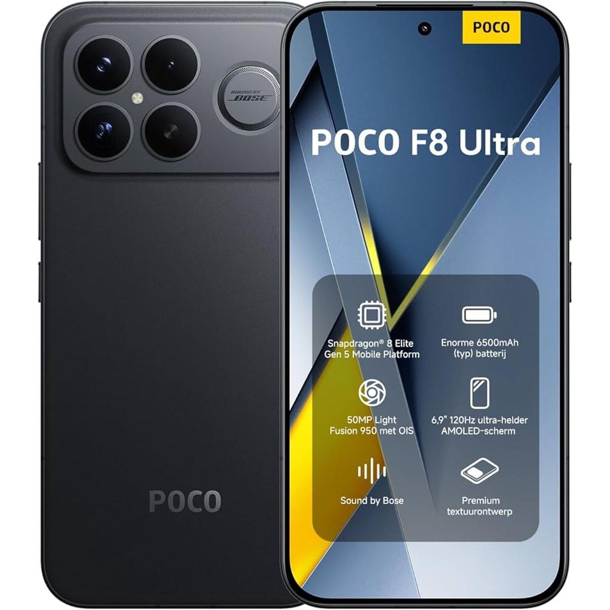 Xiaomi Poco F8 Ultra 5G Dual Sim 16GB RAM 512GB - Black (512 GB, Black, 6.90", Dual SIM, 5G), Smartp