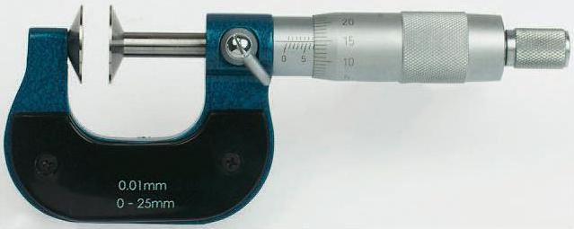 Actual product image RS PRO Disc anvil micrometer w/lock,0-25mm (0.03 m)