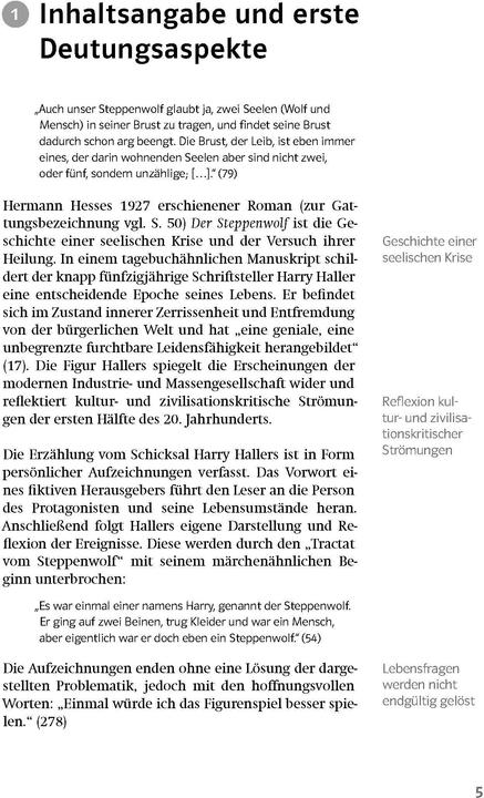 Nährwerte und Zutaten Lektürehilfen Hermann Hesse "Der Steppenwolf" (Deutsch, 2017)